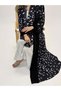 Black Suede Chiffon Abaya - 7
