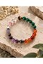Natural Stone Libra Zodiac Sign Bracelet for Women and Men / 8mm Bead Cut / Agate / Amethyst / Malachite / Rose Quartz / Elastic Band - 3