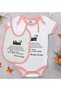 BK Kids "My Dad" Design Pink Baby Bodysuit and Bib Gift Set - 1 en123511