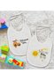 BK Kids Auntie-Rug-Printed 2-Pack White Baby Bibs - 1 - 2