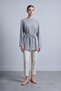 Gray - Lace-Up Velvet Tunic GRAY - 2