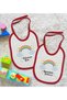 BK Kids Mom and Dad-Designed 2-Pack Red Baby Bibs-3 - 2