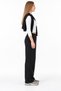 Women's black loose-fit cotton sweatpants with adjustable waistband and pockets. - 4