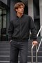 Men's Black Everyday Raincoat with Zipper