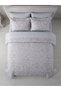 Double-Size Patterned Pique Bedspread Set and Bedspread Set - Gray Leaf Pattern - Includes Bed Sheet - 4-Piece Set"