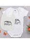 BK Kids "Uncle and Dad" Design White Baby Bodysuit and Bib Gift Set - 1 en125700