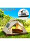 Camping tent, suitable for 2-4 people, portable outdoor easy-setup tent with storage bag, ideal for outdoor activities, beach, camping, hiking, and travel (Quicksand Gold) - 6