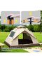 Camping tent, suitable for 2-4 people, portable outdoor easy-setup tent with storage bag, ideal for outdoor activities, beach, camping, hiking, and travel (Quicksand Gold) - 5