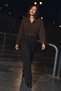 Women's Brown Cropped Coat with Shoulder Detail and Buttons - 6