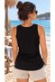 Cotton Jersey Sleeveless Tank Top Women's Sports T-Shirt - 2