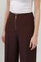 Coffee - Wide-Leg Pants with Zip Detail COFFEE - 6