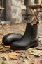 Women's Black Chelsea Boots with Elastic Sides, Thick Treaded Soles, Casual and Comfortable Short Boots - 4