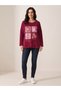 Women's Italian Gilded Floral Pattern Loose-Fitting Velvet Blouse.