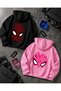 Dear Friend - Spider-Man and Gwen Mask Back-Printed Custom Design Hoodie Sweatshirt 2-Piece Set.