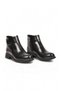 Stylish and Comfortable Black Shiny Women's Classic Boots with Zipper and Ankle Strap Pc-56080 - 3