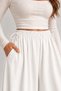 Women's Casual Shalwar Trousers with Elastic Waist and Laces - 2