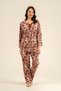 Leaves Women's Brown Dressing Gown Set Pc9266-S-V1 - 2