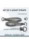 Assist Strap with D-Ring Connector, Set of 2, Replacement Exercise Accessories for Wall Station and Rehab & Wellness Station, Grip Support for Resistance Tubing Exercises, Latex-Containing Product - 6