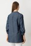 Women's Button-Down Indigo Shirt with Pockets 03962 - 4