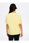 Women's Round Neck Thick Cotton Yellow T-Shirt Uw26Tsh053 - 4