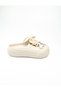 3404 Ecru Lace-Up Embellished Eva Women's Slippers - 2