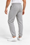 Men's Grey and Black Sweatpants with Elastic Cuffs, Drawstring Waist, and Soft Fleece Lining. - 5