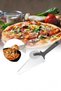 2-in-1 Pizza Cutter and Serving Spatula, Pizza Slicing and Serving Shovel with Roulette Blade. - 4