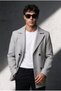 Men's Casual Double-Breasted Midi Length Cashmere Coat - Modern Cut