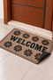 Woven Detail Flower Pattern Doormat - Digitally Printed Base, Non-Slip Doormat for the Entrance. - 3
