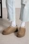 Women's Boots with Thick Soles, Embroidered Details, and Faux Fur Lining in Mink Suede. - 2
