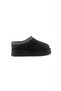 Black Suede Women's Boots with Fur Lining, Embroidered Details, and Thick Sole. - 6