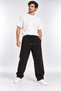 Men's Black Baggy Sweatpants with a Brushed Lining, Fleece Interior, Elastic Waistband, and a Comfortable Fit. - 6