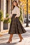 100% Wool, with a Hidden Pocket, 6 cm Elasticated Waist, 76 cm Skirt Length, Full A-Letter Skirt. - 2