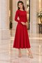 Women's Long-Sleeved, Round-Neck Viscose Two-Thread Long Dress – Casual, Stylish, and Comfortable Design. - 4