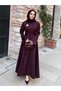 Almira Scuba Dress, Plum Color - 4