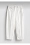 Women's Pants Barrel Pants Cloutte Pants High Stylish Boyfriend Wide Leg White Fabric Pants - 4