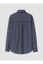 Striped Oversize Poplin Women's Shirt - 2