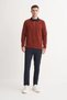 Slim Fit Thick Collar Half-Zip Thessaloniki Sweatshirt Caz 56430