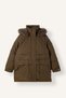 Regular Fit Faux Fur Hooded Thick Parka with Drawstring Waist I2857Ax26Wn - 8