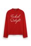 Turkish Delight Printed Long Sleeve Oversized T-Shirt, Red.