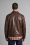 Regular Fit Shirt Collar Buttoned Leather Jacket I1127Ax26Wn - 5