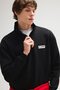 Boxy Fit Half-Zip Stand Collar Sweatshirt with Atatürk Signature Label I4670Ax26Au - 3