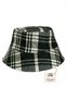 Unisex Plaid Winter Wool Bucket Hat - Lumberjack Fabric Checkered Bucket Hat