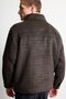 Regular Fit Polo Collar Zippered Plaid Cashmere Coat I1778Ax26Wn - 5