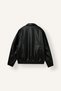 Oversized Faux Leather Jacket with Zippered Pockets H0585Ax26Au - 2