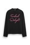 Turkish Delight Printed Long Sleeve Oversized T-Shirt, Black.