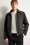 Regular Fit Shirt Collar Zippered Faux Leather Jacket I8457Ax26Wn - 3
