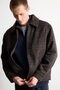 Regular Fit Polo Collar Zippered Plaid Cashmere Coat I1778Ax26Wn - 3