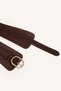 Women's Oval Buckle Suede-Look Faux Leather Wide Belt H7544Axns - 3