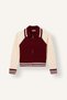 Zippered Color Block Shirt Collar Cardigan for Girls I8812A826Wn